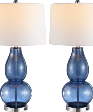 Safavieh Mercurio LIT4155C Blue Lamp Main On