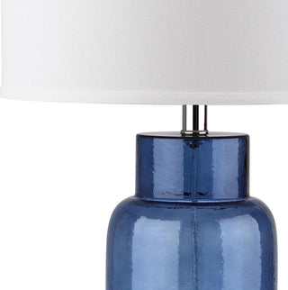 Safavieh Bottle Glass LIT4157C Blue Lamp Main On