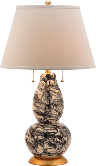 Safavieh Color Swirls LIT4159B Black / White Lamp Main On