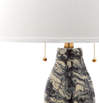Safavieh Color Swirls LIT4159B Black / White Lamp Main On
