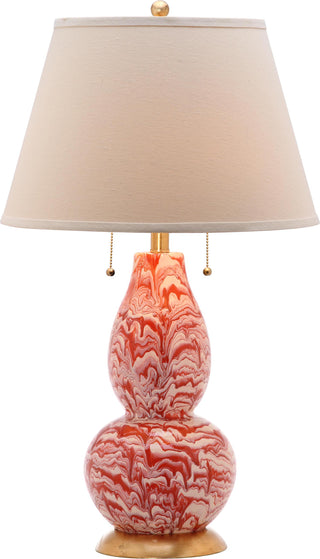 Safavieh Color Swirls LIT4159F Orange / White Lamp Main On