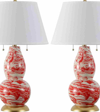 Safavieh Color Swirls LIT4159F Orange / White Lamp Main Off