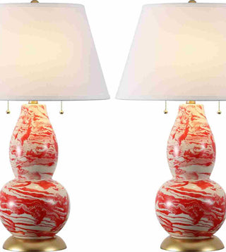 Safavieh Color Swirls LIT4159F Orange / White Lamp Main On