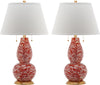 Safavieh Color Swirls LIT4159F Orange / White Lamp Main On