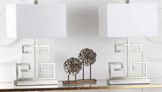 Safavieh Greek Key LIT4160B Chrome Lamp Main Off