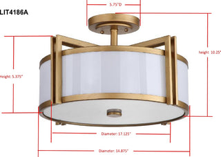 Safavieh Orb Drum LIT4186A Gold Lamp main image
