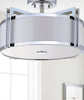 Safavieh Orb Drum LIT4186B Chrome Lamp Room Scene Off Feature