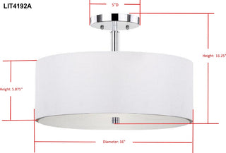 Safavieh Clara LIT4192A White / Chrome Lamp main image