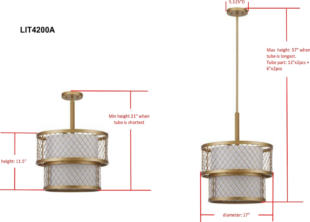 Safavieh Evie Mesh LIT4200A Gold Lamp main image