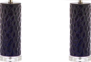 Safavieh Dixon LIT4249C Navy Lamp Main On
