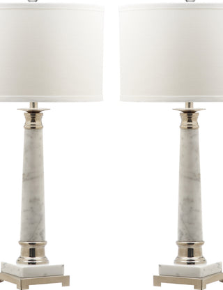 Safavieh Colleen LIT4277A White Marble Lamp Main On