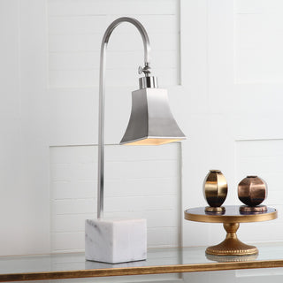 Safavieh Charley LIT4278A Nickel / White Lamp Room Scene On Feature