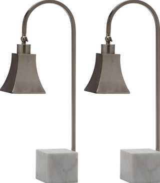 Safavieh Charley LIT4278A Nickel / White Lamp Main On