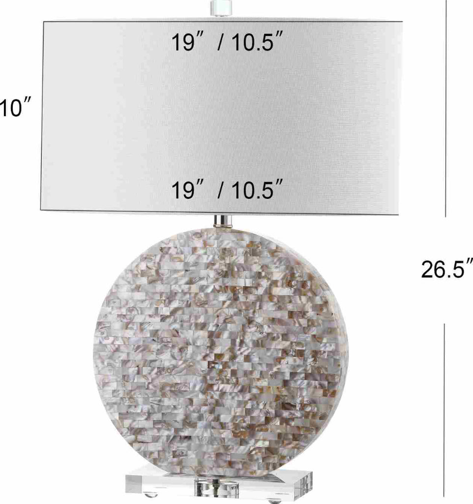 Safavieh Lindsey Shell LIT4295A Pearl Taupe Lamp main image