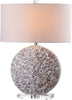 Safavieh Lindsey Shell LIT4295A Pearl Taupe Lamp Main On