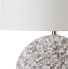 Safavieh Lindsey Shell LIT4295A Pearl Taupe Lamp Main On