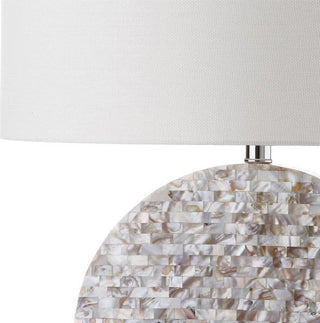 Safavieh Lindsey Shell LIT4295A Pearl Taupe Lamp Main On