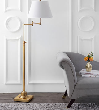Safavieh Ingram LIT4301A Brass Lamp Room Scene Off Feature