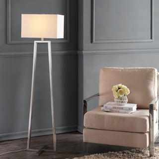 Safavieh Lyell LIT4303A Pewter Lamp Room Scene On Feature