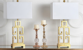 Safavieh Greek Key LIT4305A Antique Gold Lamp Main Off