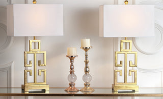 Safavieh Greek Key LIT4305A Antique Gold Lamp Main On