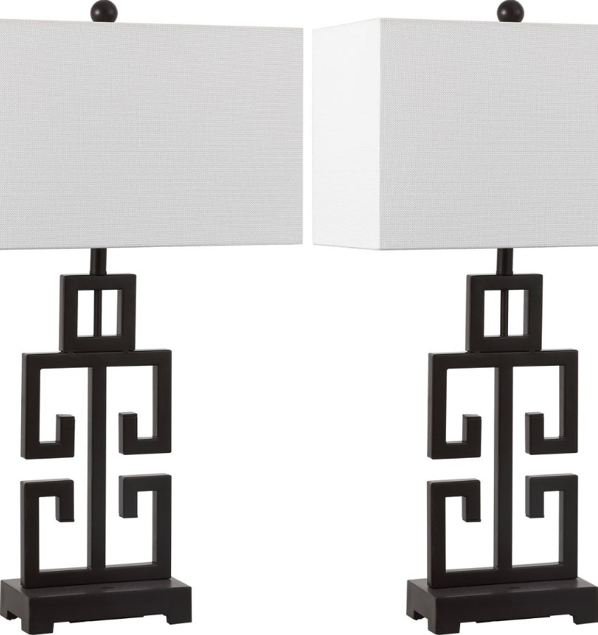 Safavieh Greek Key LIT4305B Oil Rub Bronze Lamp main image