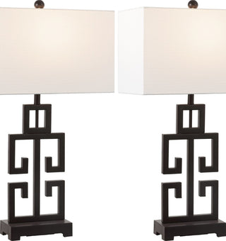 Safavieh Greek Key LIT4305B Oil Rub Bronze Lamp Main On