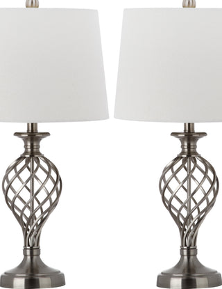 Safavieh Lattice Urn LIT4316A Nickle Lamp Main On