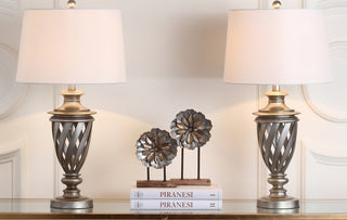 Safavieh Byron LIT4322A Antique Silver Lamp Room Scene On Feature