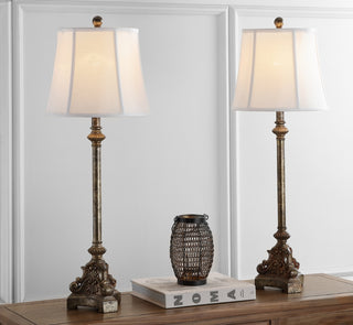 Safavieh Rimini LIT4324A Antique Silver Lamp Room Scene On Feature
