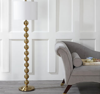 Safavieh Reflections LIT4330B Brass Lamp Room Scene Off Feature