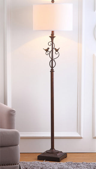Safavieh Birdsong LIT4338A Oil Rub Bronze Lamp Main On