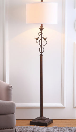 Safavieh Birdsong LIT4338A Oil Rub Bronze Lamp Room Scene On Feature