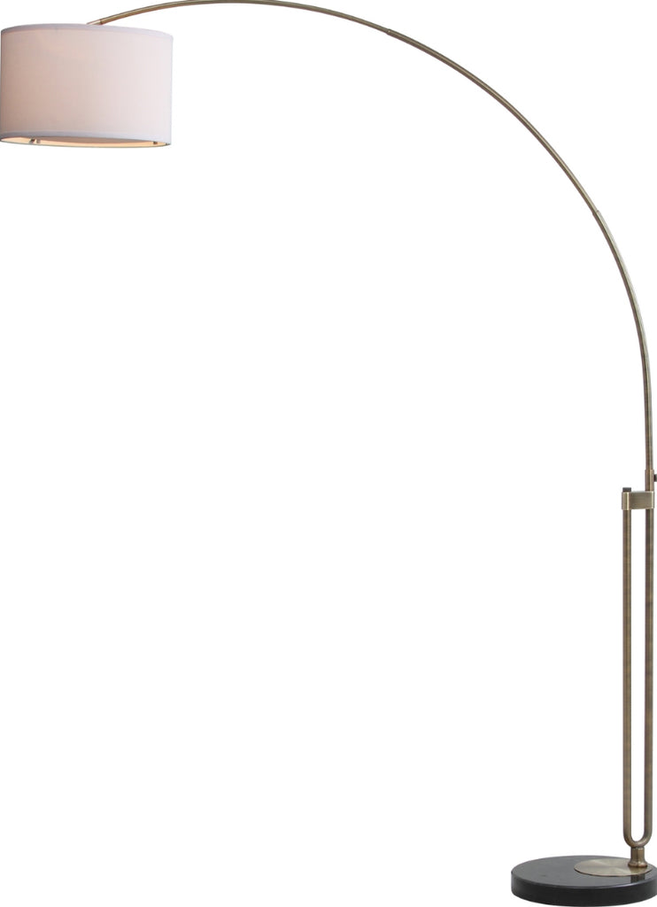 Safavieh Polaris Arc LIT4349A Chrome Lamp Main On