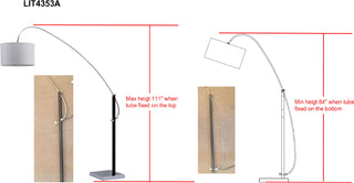 Safavieh Lyra LIT4353A Chrome Lamp Main On