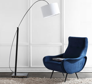 Safavieh Lyra LIT4353A Chrome Lamp Room Scene Off Feature