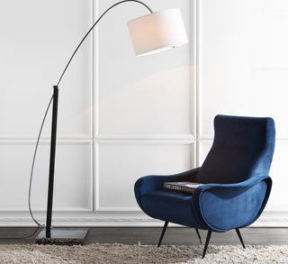 Safavieh Lyra LIT4353A Chrome Lamp Room Scene On Feature