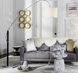 Safavieh Lyra LIT4353A Chrome Lamp Room Scene On Feature