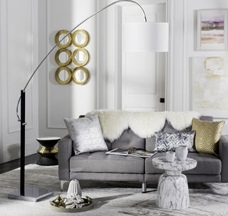 Safavieh Lyra LIT4353A Chrome Lamp Room Scene On Feature