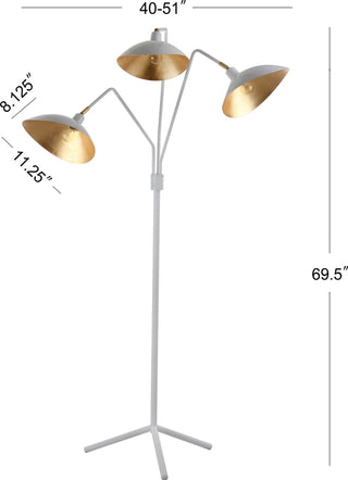Safavieh Iris LIT4361A White / Gold Lamp main image
