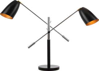 Safavieh Mavis LIT4363B Black / Gold Lamp Main On