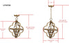 Safavieh Millard Orb LIT4372A Brass Lamp Main On