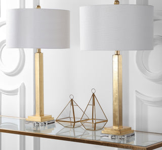 Safavieh Perri LIT4378A Gold / Off White Lamp Room Scene Off Feature