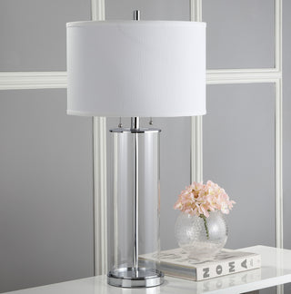 Safavieh Velma LIT4395A Clear / Off White Lamp Room Scene Off Feature