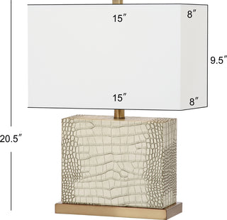 Safavieh Delia LIT4403C Cream / Brass Lamp Main On