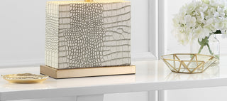 Safavieh Delia LIT4403C Cream / Brass Lamp Room Scene On Feature