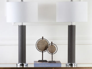 Safavieh Ollie LIT4404E Grey Faux Snakeskin Lamp Main Off