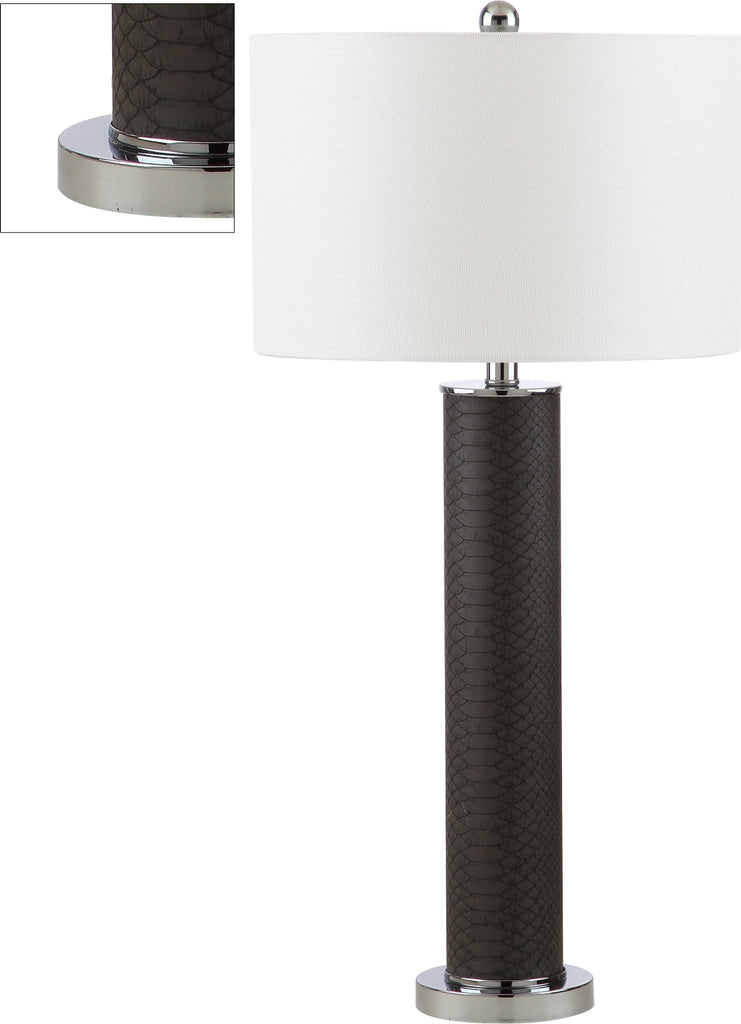 Safavieh Ollie LIT4404E Grey Faux Snakeskin Lamp main image
