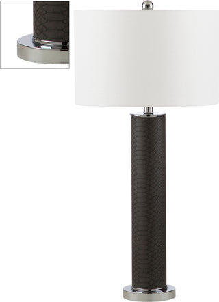 Safavieh Ollie LIT4404E Grey Faux Snakeskin Lamp main image