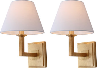 Safavieh Pauline LIT4409C Gold Leaf Lamp Main On